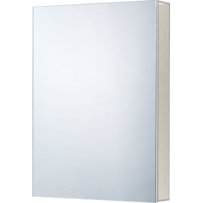 Armoire à pharmacie en aluminium sans cadre encastrée ou à fixation en surface avec charnières à fermeture douce 165 ° et tablettes en verre réglables