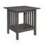 Meuble d'appoint transitionnel, table basse en bois gris antique et 2 tables de bout à finition classique 3 pièces