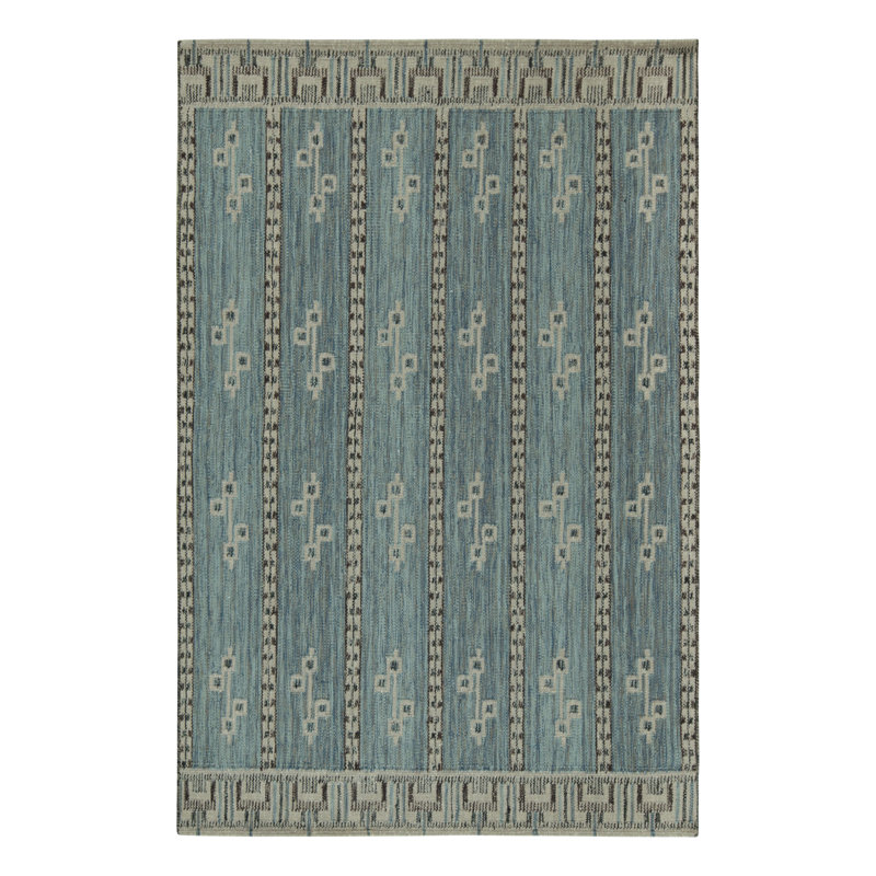 Scandinavian Wool Geometric Area Rug, Rectangle 5' x 7'