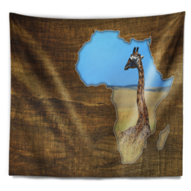Tapisserie abstraite d'Afrique, H 78 po x l 92 po