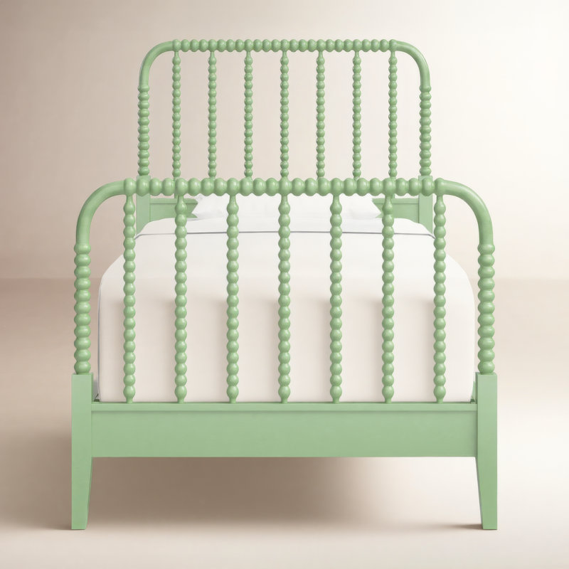 Louisa Solid Wood Spindle Bed, Twin, Truffle