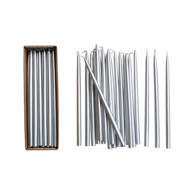 24-Piece Unscented Thin Taper Candles In Box