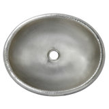 Rolled Copper Oval Drop-In Bathroom Sink