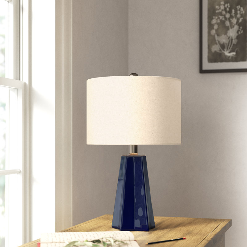 Magalie Ceramic Table Lamp, Blue