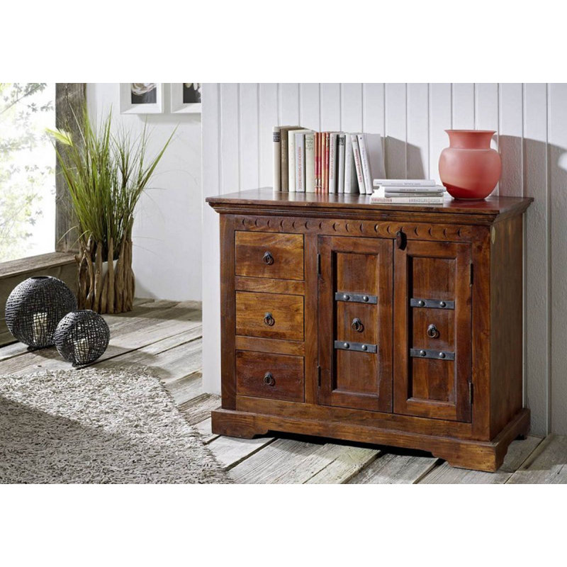 Oxford Solid Wood 106cm W 3 - Drawer Chest of Drawers, Nougat
