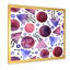 Rétro triangle mauve et cercles bourgogne - reproduction d'art sur toile moderne-66807594-66807604