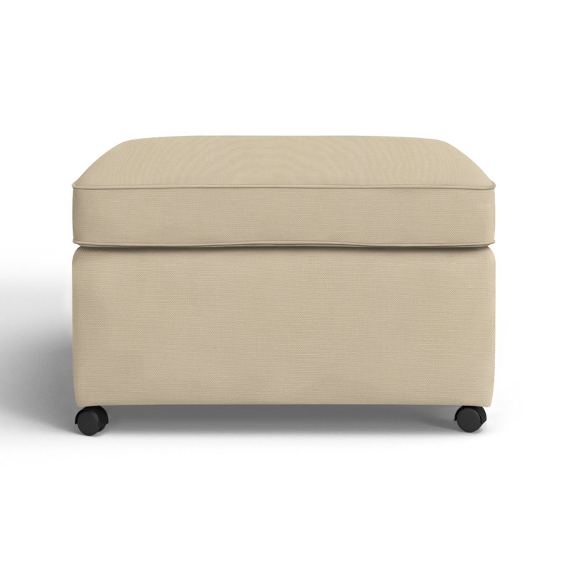 Rika Upholstered Ottoman, Bayou Stone Canvas