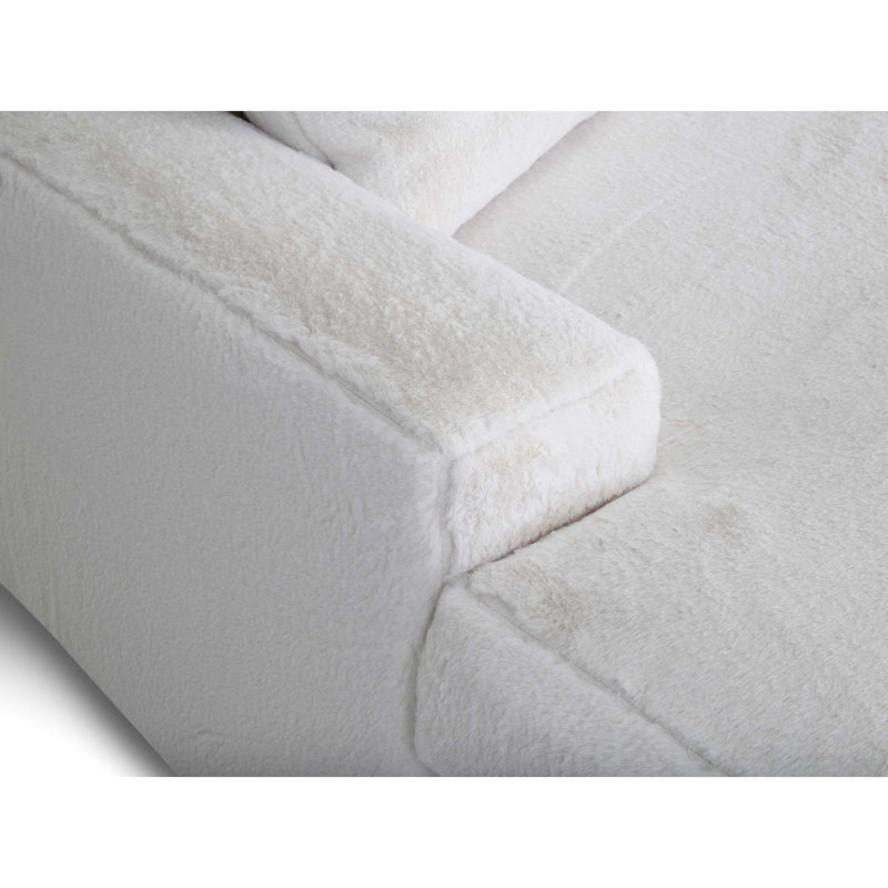 Chaise longue rembourrée Dovray, No, Blanc