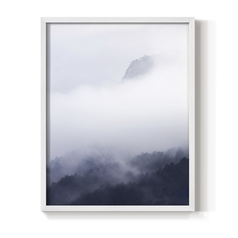 «Above the Clouds», reproduction encadrée - bois massif, Blanc, H 10 po x l 8 po