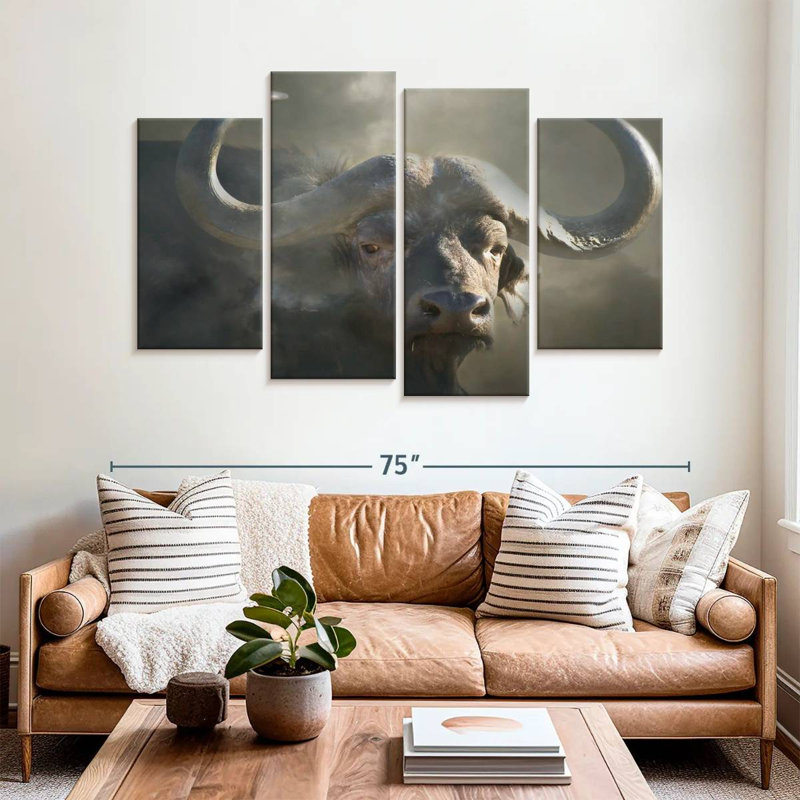 Brampt Cape Buffalo, 42" H x 68" W