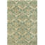 Katelynn Wool Damask Area Rug in Beige/Green-166588774