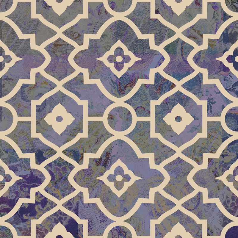 «Morocco Tile III» par Ricki Mountain, impression sur toile tendue, H 36 po x l 36 po x P 1,25 po