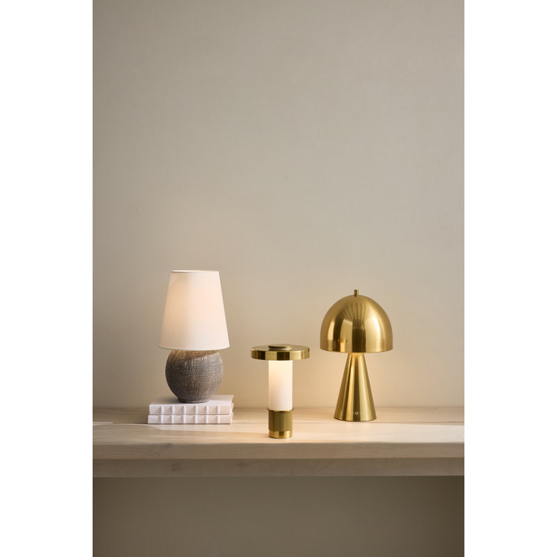 HOPKINTON Rechargeable Table Lamp, Black, Black