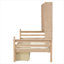 Structure de lit de jour simple en bois avec tête de lit bibliothèque et deux tiroirs sous le lit pour le salon de la chambre à coucher