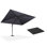 Parasol rectangulaire en porte-à-faux avec base en tôle d'acier 9 pi x 12 pi Reneka