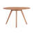Temi Dining Table | 47" Round Top | Handmade Natural Brown Solid Mango Wood | Angled Four Legged Base