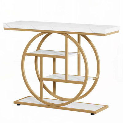 41.3" 4-Tier Industrial Console Table