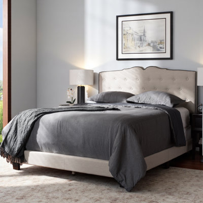 Gandert Upholstered Standard, King Bed, Light Beige 50.90'' H X 80.30'' W X 83.30'' L