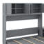 Grand lit escamotable avec bureau, tablettes et armoires