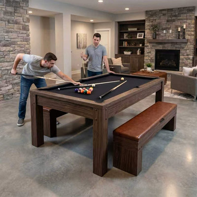 Table multi-jeux 7-en-1 7-en-1 avec table de billard, tennis de table et table de billard