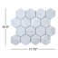 Carreau de mosaïque en marbre poli blanc Carrara hexagone 10,24 po x 11,66 po