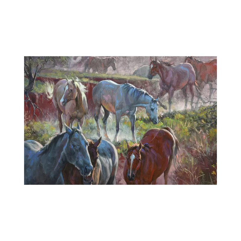 Greener Pastures by Jack Sorenson - Wrapped Canvas Painting, 30.48 cm H x 45.72 cm W