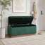 Banc repose-pieds en velours avec couvercle relevable et coutures cousues-1869973261