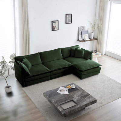Canapé modulaire surdimensionné en L avec repose-pieds réversible Free Combination Comfy Upholstery