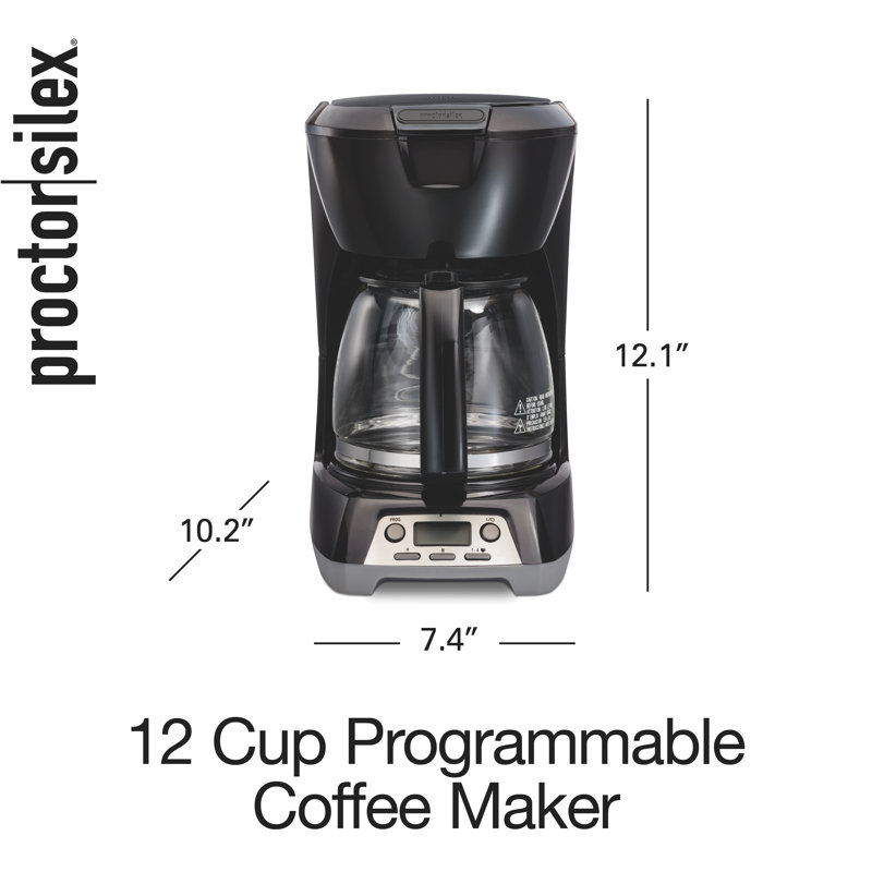 Proctor-Silex 12-Cup Coffee Maker, Black