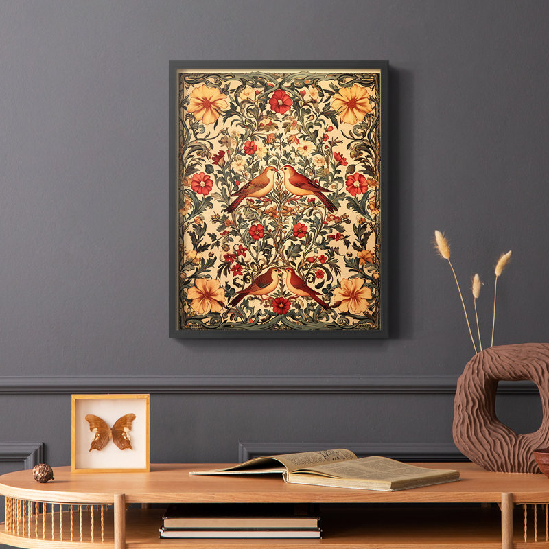 La série Cmci de la série II de William Morris - reproduction encadrée de qualité supérieure - prête à être accrochée - aucun clou requis