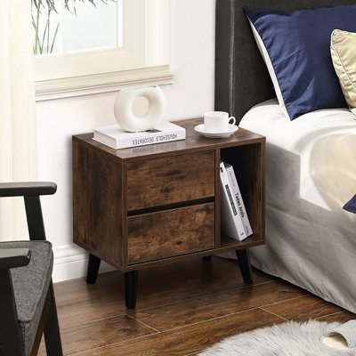 Caelo 45cm W Manufactured Wood Bedside Table