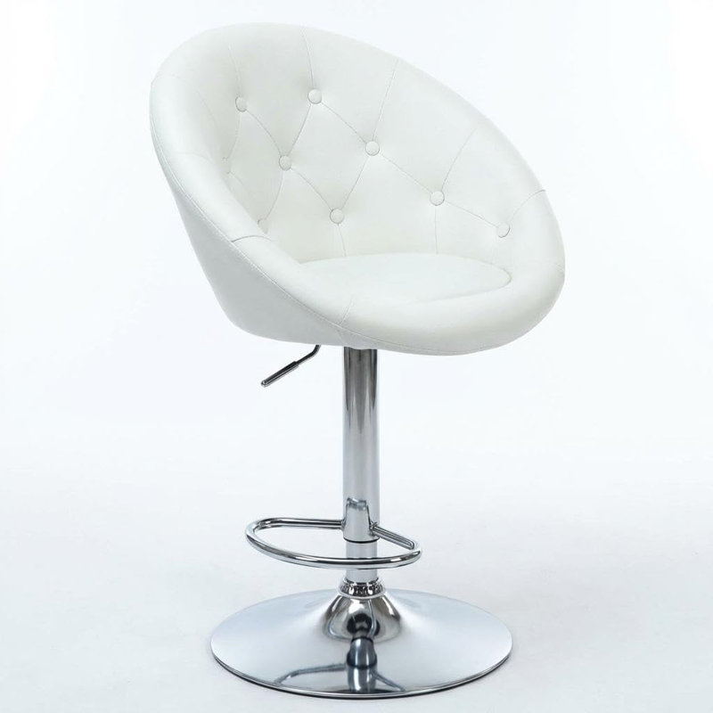 Faux Leather Accent Chair, White