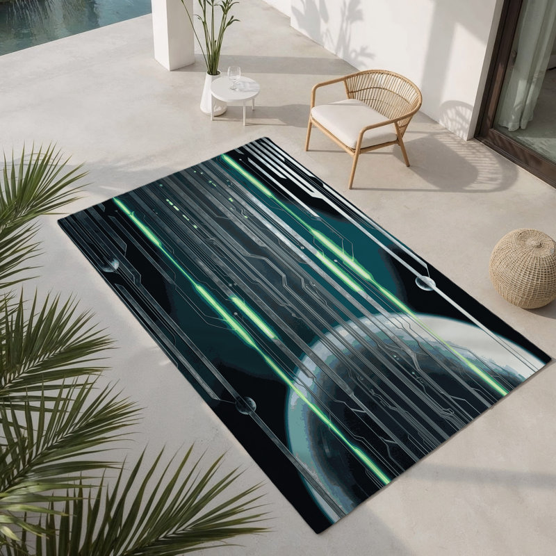 Tapis intérieur et extérieur Quantum Cascade, Rectangulaire 8 pi x 10 pi
