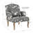 Arlynda Floral Embroidered Upholstered Accent Armchair