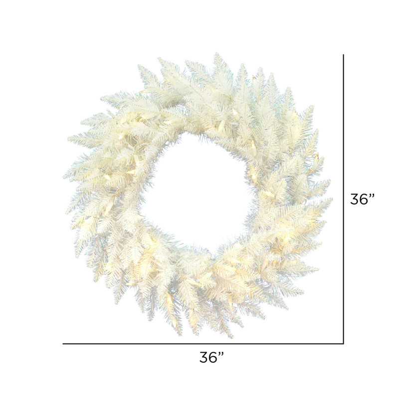 Couronne artificielle épinette blanche Sparkle, 36 po