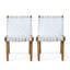 Chaises longues d'extérieur Charlotte (ensemble de 2) - Bois d'acacia, corde tissée, accents de fer-1331429592