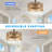 18" Farmhouse Boho Rattan Caged Reversible Ceiling Fan With Remote Control For Bedroom