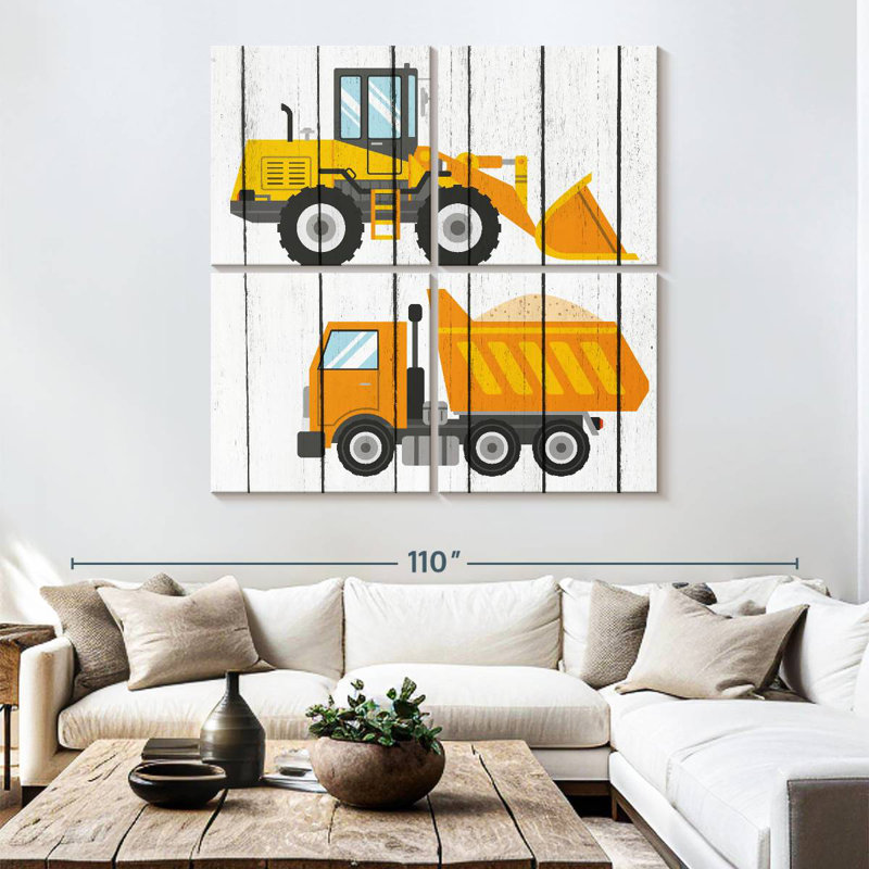 Ashelle Tractor And Trucks I, 74" H x 74" W