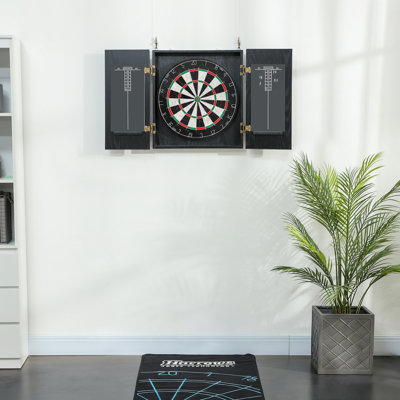 HOMCOM Bristle Dartboard And Cabinet Set