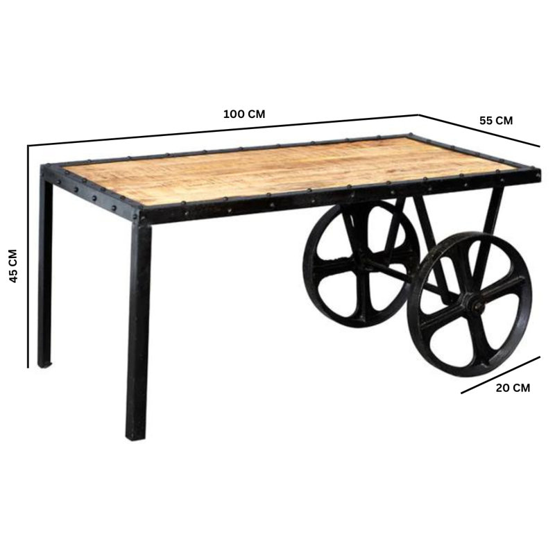 Anaia Wheel Coffee Table