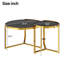 Ensemble de 2 tables gigognes rondes, table basse ronde moderne avec structure en métal-134702724