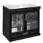 Îlot de cuisine extérieure modulaire en forme de L de 157 pouces avec barbecue à gaz 6 brûleurs de 96 000 BTU, brûleur latéral, comptoir en granit noir, évier, réfrigérateur à boissons extérieur et ensemble de rôtisserie.