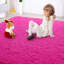 Tapis moelleux ultra doux pour tapis de 4 x 5,3 pieds pour chambre à coucher, enfants, filles, garçons, salon, tapis à poils longs, tapis de chambre de bébé, rose vif