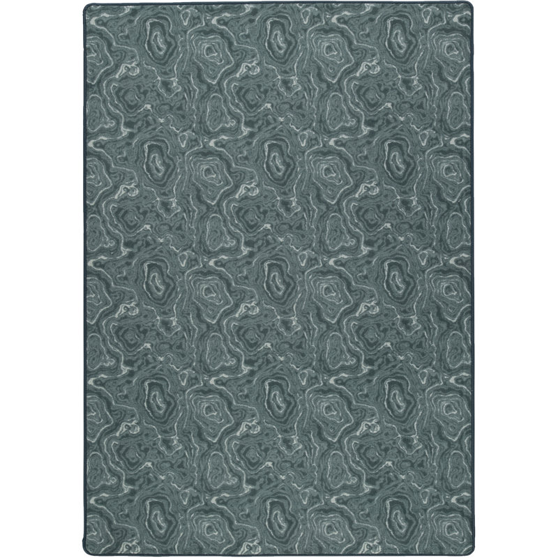 Tapis bleu sarcelle Imagine, Rectangle 7 pi 8 po x 10 pi 9 po