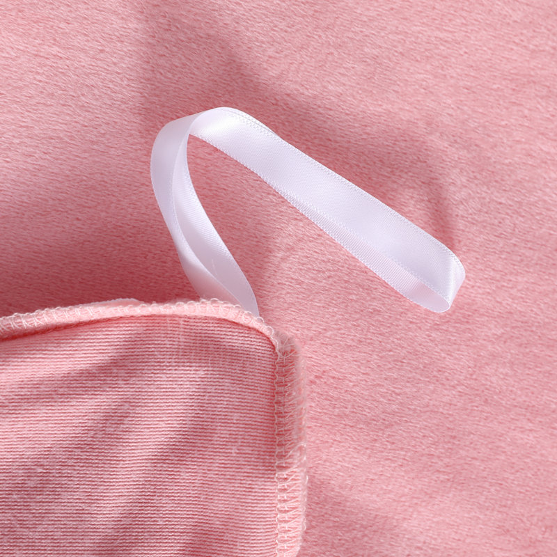 Ensemble de housse de couette 3 pièces, housse de couette en flanelle avec fermeture à glissière - NTBAY, Lit simple, Rose