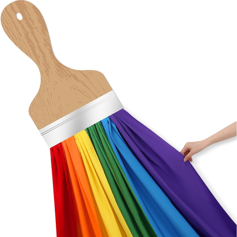 85 pouces de décorations de babillard arc-en-ciel 3D - Décoration murale de classe avec découpes au pinceau pour la rentrée scolaire
