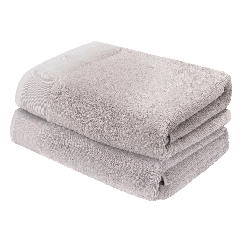 Ensemble de serviettes de bain 100% coton 2 pièces Harbison, Taupe