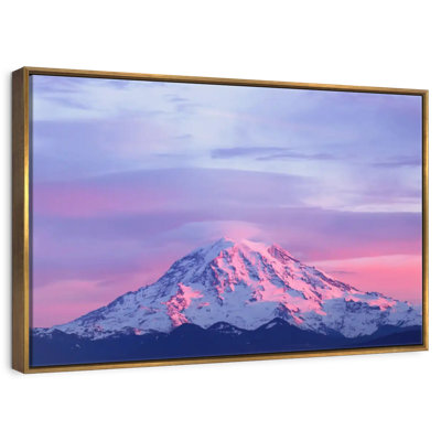 Mont Rainier, coucher de soleil rose