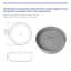 Lavabo vasque de salle de bain de comptoir rond mat en céramique 14,17 po-121655139