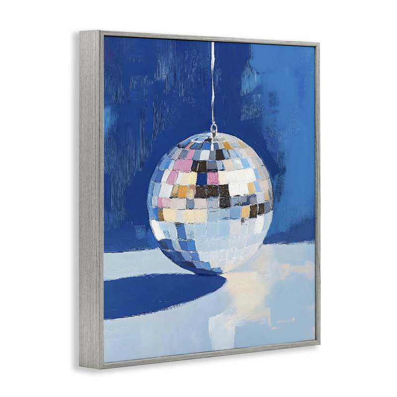 Giclée encadrée de la balle de danse argentée, design par The Prints Vibe, Farmhouse Grey Giclee Framed, 14 x 11